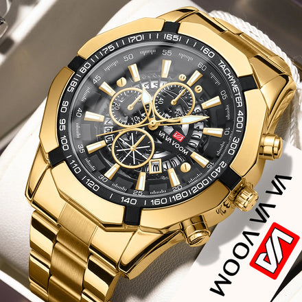 VA VA VOOM Manufacturer Hight Quality Wholesales Strap Luxury Men Fashion Custom Logo Stainless Steel Waterproof Promotion Watch