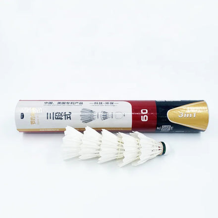 High Quality 3in1 Hybrid Shuttlecock D60 China Factory Custom OEM Available Duck Feather Badminton Shuttlecock
