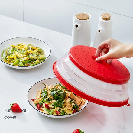 Large Durable Collapsible Microwave Food Fresh Cover New Design Reheating Lid for Cooking Tools