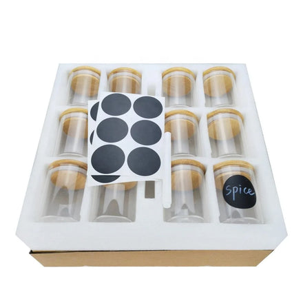 Storage Container Kitchens Sets Glass Jar Set 12pcs Airtight Glass Storage Jars