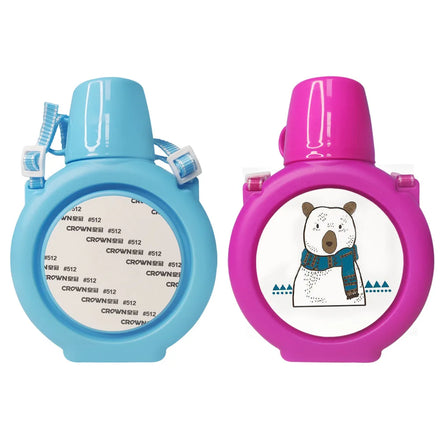 500ml Children's Travel Water Bottle Eco-Friendly Plastic with Strap Classic Design for Kids