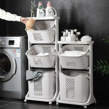 Storage Rack Furniture Trolley With Wheels for Wheel Kinetic Serving Movable Organizer Shelves Handle Basket 2 3 Kitchen Cart