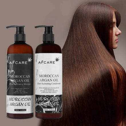 Protein Argan Oil Organic Vegan & Moisturizing Repair Anti-Dandruff Smoothing Shampoo & Conditioner Set 500ml Custom Label