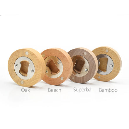 Multiple Styles Magnetic Design Blank Round Beer Bottle Opener with Custom LOGO
