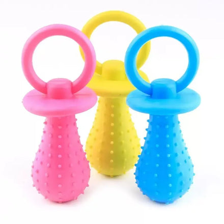 Puppy Teething Toy - TPR Rubber Big Pacifier Squeaky & Chew-Resistant Ideal for Teething Relief