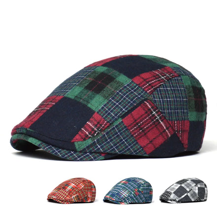 Newsboy Flat Ivy Gatsby Cap Check Plaid Adjustable Outdoors Beret Hat
