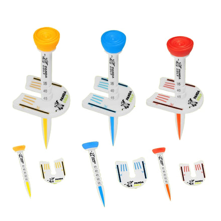 New Arrival Custom Logo 35-55mm Durable Silicone Reinforced Plastic Adjustable Height Golf Tee Aim Direction Color Box Packaging