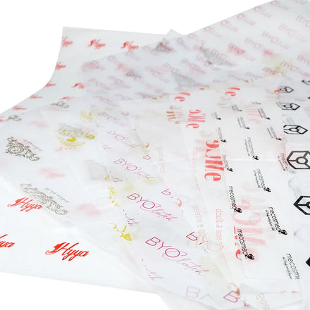 Custom Eco-Friendly Recyclable 17g Logo Printing CMYK Color Tissue Wrapping Packaging Paper Roll for Food Use