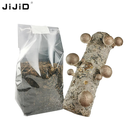 JIJID 250*500mm Transparent Polypropylene Mushroom Spawn Bags Autoclave Bags Breathable Mushroom Grow Bag With 0.5 Micron Filter