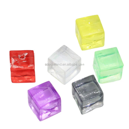 800pcs 8mm Square Colorful Kawaii Decor Beads Clear Apparent Beautiful for Decor Jewelry Making Accessory