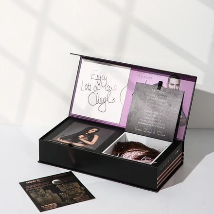 Custom Luxury Hair Extension Packaging Boxes Paperboard Recyclable Gift & Craft Packing With CardsPaperboard Insert