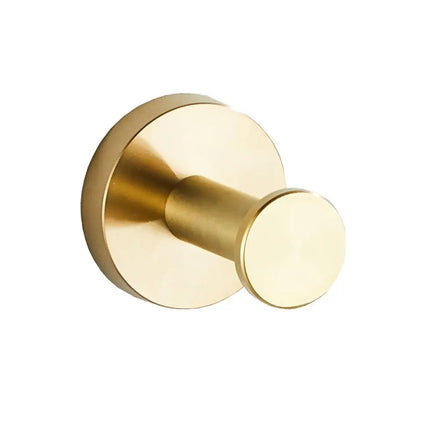 Wall-mounted Stainless Steel Coat Hook with Brushed Gold Finish for Hotels