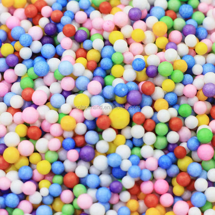 2.5/3.5mm Cute Colorful Marshmallow Beads for Slime Making Phone Case Stuffing Filler Accessory Beads Round
