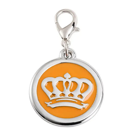 Maychan 2022 New Arrivals Zinc Alloy Dog Tags Crown Pattern Dog Collar Pendant Pet ID Tag