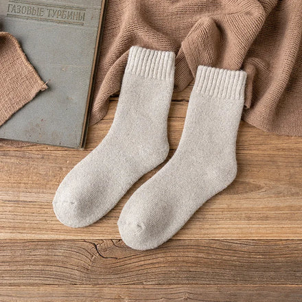 Men Merino Alpaca Wool Socks Cushioned Trekking Work Outdoor Hiking Men Socks