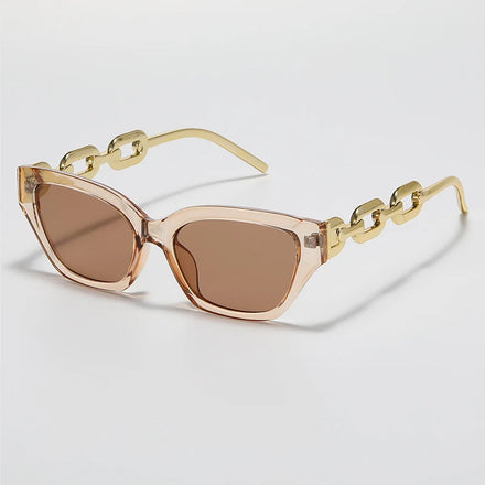 Unique Design 2025 New Style Trendy UV400 Anti-Glare Sunglasses Red/White Metal Frame Outdoor Fashion for Women
