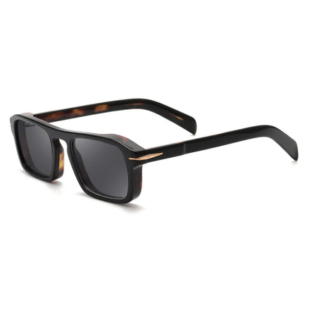 Square Polarized Sunglasses with Thick-Rimmed Thick-Framed Acetate Anti-UV Outdoor Sunscreen Protection