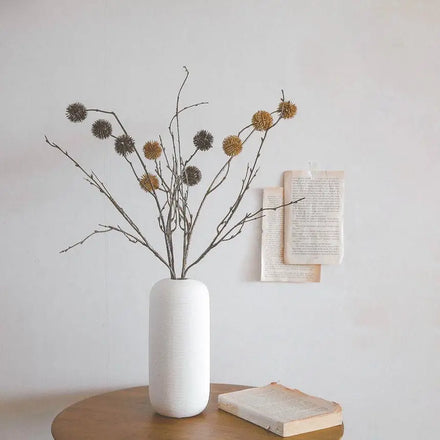 Ceramic Flower Vase Minimalism Style for Modern Table Shelf Home Decor White Ceramic Vases Dried Bud Vase