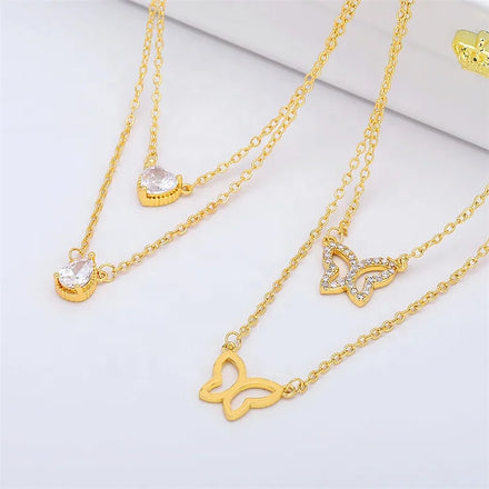 2026 Necklaces and Pendants for Jewelry Cubic Zirconia Pendant Necklace Personalized 24k Gold Plated Brass Jewelry