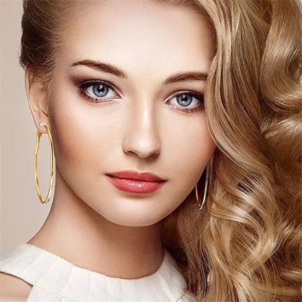 Exaggerated Stainless Steel Jewelry Earrings Large Oversize Circle Earring for Women Large Earrings