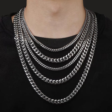 3mm 5mm Vacuum 18k Gold Miami Cuban Wholesale Hot Selling Hip Hop Jewelry Cuba Chain High Quality Cuban Chain Necklace for Men
