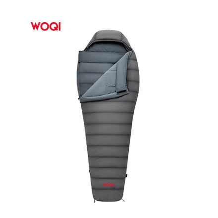 WOQI OEM ODM EN Mummy Hollow Cotton Waterproof Feet Free Ultralight Compact Sleeping Bags with Compression Sack for Camping
