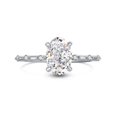 Dylam Luxury Big Square Cut Zircon Ring Micro Paved Cz 8A Cubic Zirconia 925 Ring for Women Jewelry Silver Female Rings Wedding