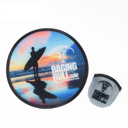 Custom Printed 9 Inch Nylon Circular Folding Hand Fan Flying Disc Silk Printing EN71/BSCI Certified OEM Brand Promotional