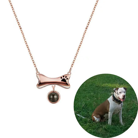 Collar De Idiomas Custom Pet Photo Projection Necklace I Love You Necklace 100 Languages Projection