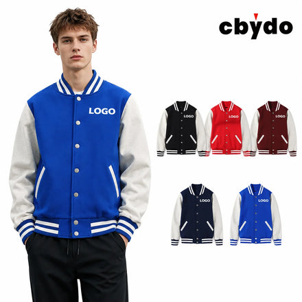 Manufacturers High Quality OEM Designer Clothes Men Custom Bomber Jacket Coat Varsity Jacket Custom Corporate Work Jacket