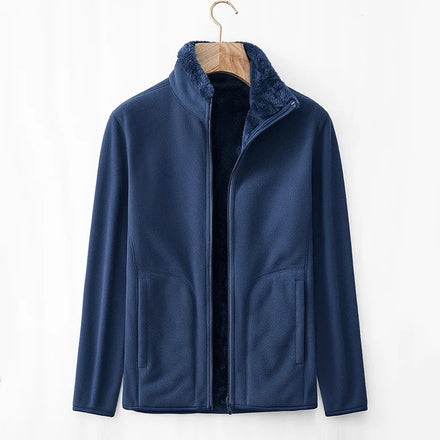 Soft Shell Jacket Mens Fleece Full Zipper Thermal Winter Jacket Knit Fabric Zipper Unisex Polar Jacket Winter Wear Raw Formal