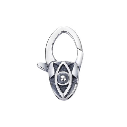 Antique Style Tarnish Finishing Oxidized Silver 925 Eye Lobster Clasps Handmade Oval Lock for Jewellery Findings
