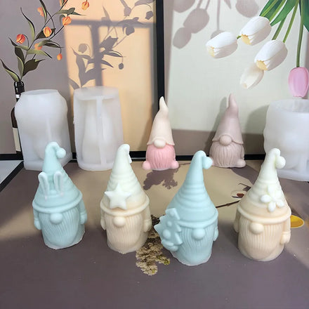Homemade Christmas Decoration DIY 3D Snowman Santa Claus Silicone Soap Candle Mold