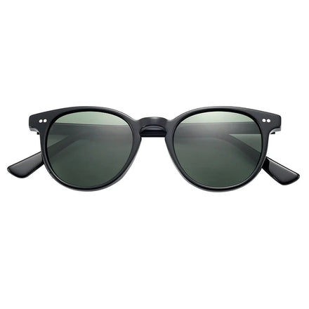 Unisex Retro Custom Round Sunglasses TAC Polarized Cellulose Acetate UV400 Protection Available in Pink Purple Brown Frames