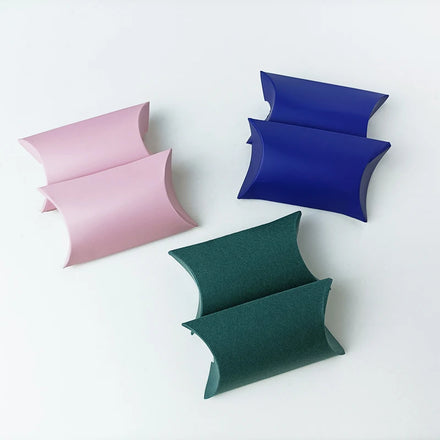 Custom Logo Small Foldable Chocolate Christmas Packaging Box Special Paper Gift Candy Pillow Box