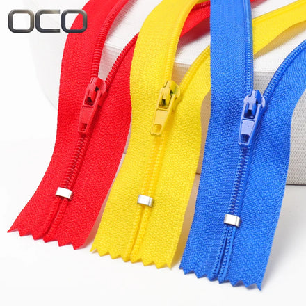 OCO Nylon Zipper Auto Lock Close-End Custom Colors Wholesale Zippers for Pants Bags Garment Sewing