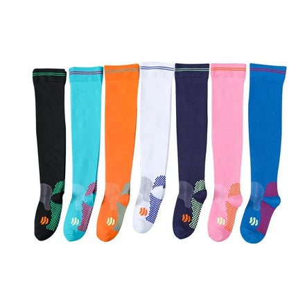 Custom Logo Knee High Compression Stockings Running Socks Sport Cycling Compression Socks for Men and Women