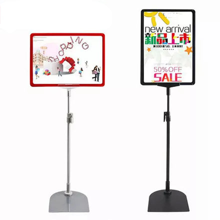 Adjustable Poster Banner Holder Metal Sign Display Advertising Floor Standing Display Banner Holder Stand A4 Sign Holder