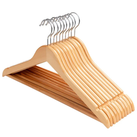 Wood Suit Hangers for Clothes Premium Quality Wooden Coat Hangers with logo Strong and Durable