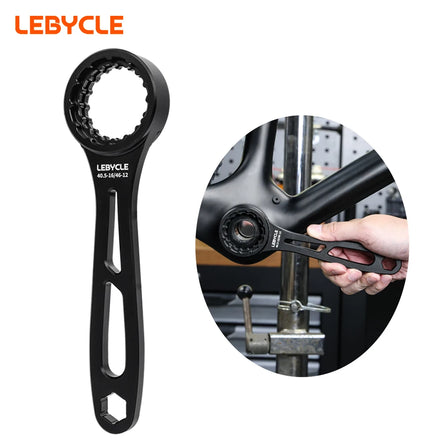 LEBYCLE Bike 39/40.5/44/46mm Integrated Bottom Bracket Wrench Bicycle 4 in 1 Multifunction Crankset Axle Spanner Repair Tools