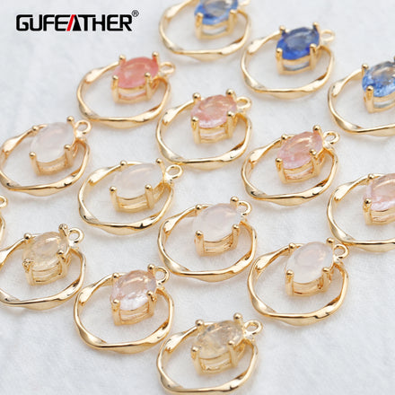 M786 10pcs/lot High Quality Jewelry Accessories Pass REACH Nickel Free 18k Gold Plated Zircon Pendant DIY Earrings Making