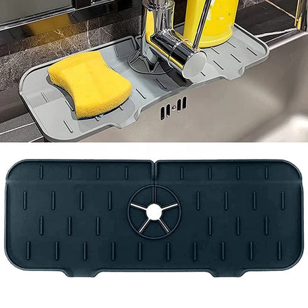 OEM/ODM Food Grade Silicone Faucet Mat Safely Rubber Drying Mat Sink Draining Pad Behind Faucet Drying Mat for Kitchen
