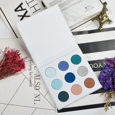No logo Vegan Eye Makeup Eyeshadow Pallet Custom Printed Empty Eyeshadow Palette