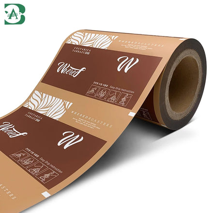 Custom Printed Soft Moisture Proof Coffee Envelope Packaging Bags Food Grade PE Laminated Bopp Film Roll for Coffee Sugar Cookie