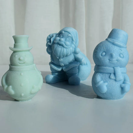 Christmas Molde De Vela Beard Santa Candle Moulds Silicone Human Dwarf Festival Resin Silicon Molds for Candles 3D Candle Molds