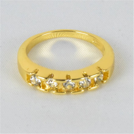Fashion Wedding Ring Band Baguette Cut Diamond Stackable Simulation 14k Yellow Gold Ring Band
