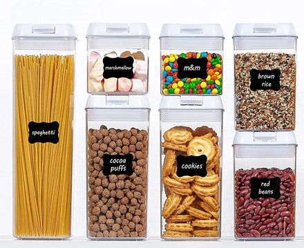 Top Seller 7pcs clear Airtight Kitchen Food Small Plastic Storage Containers Boxes Set with Lids