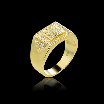 Hip Hop Bling Silver Ring Mens 925 Sterling Silver14k 18k Gold Plated Moissanite Diamond Rings for Women
