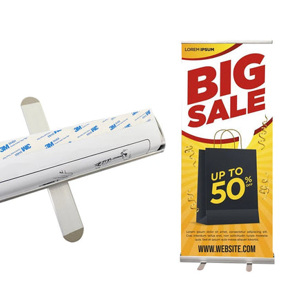 Aluminum Advertising Retractable Banner 80x200cm Roll up Banner Stand Display