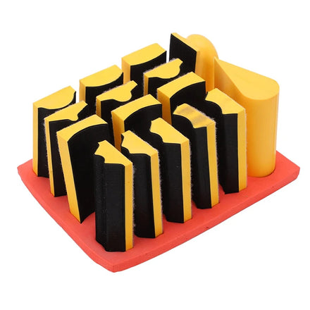 Rubber Sanding Block 16pcs Flexible Hand Sanding Blocks Set Assorted Shape Sanding Abrasive Tool
